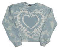 Modro-bílá batikovaná crop mikina C&A