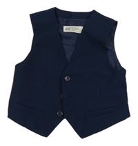 Tmavomodrá společenská vesta H&M