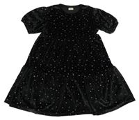 Červené sametové šaty s hvězdičkami F&F