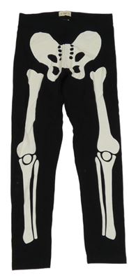 Černé legíny s kostlivcem F&F