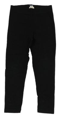 Černé žebrované legíny River Island