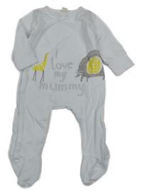 Bílý overal se zvířátky 