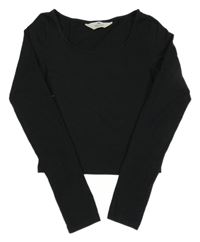 Černé crop triko H&M