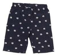 Tmavomodré legínové kraťasy s mušličkami Yigga