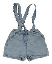 Světlemodré rifle s kšandami Tape Á L´oeil