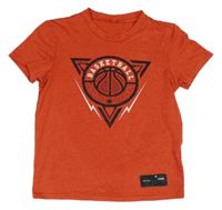 Červené basketbalové tričko s potiskem 