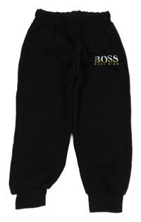 Černé tepláky s logem Hugo Boss