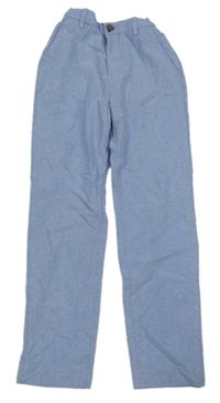 Světlemodré plátěné kalhoty H&M