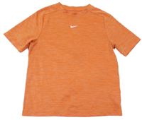 Oranžové melírované sportovní tričko s logem Nike
