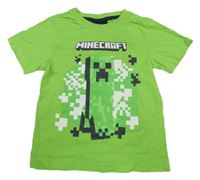 Limetkové tričko s potiskem Minecraft 