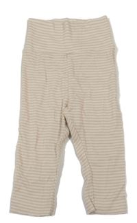 Smetanovo-světlerůžové pruhované tepláky H&M