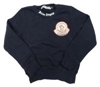 Tmavomodrá mikina s logem Moncler