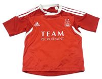 Červeno-bílý funkční fotbalový dres Aberdeen FC Adidas