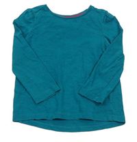 Modrozelené melírované triko Tu