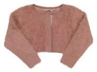 Starorůžové chlupaté propínací svetrové bolérko name it.
