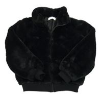 Černý kožešinový podšitý bomber H&M