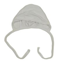 Bílá zavazovací čepice 