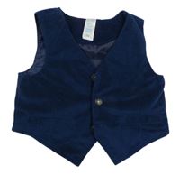 Tmavopetrolejová semišová vesta C&A