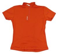 Tmavooranžové funkční cyklistické tričko BTWIN