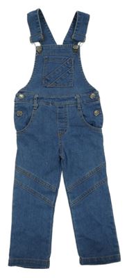 Modré riflové laclové kalhoty 