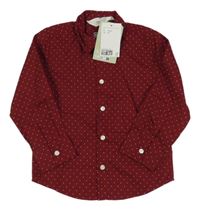 Nové - vínová košile s tečkami H&M