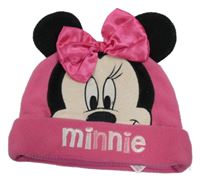 Růžová fleecová čepice s Minnie George