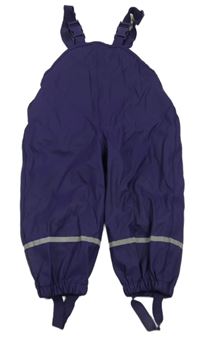 Fialové nepromokavé zateplené laclové kalhoty Lupilu