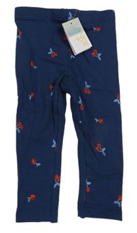 Nové - Tmavomodré legíny s třešněmi Primark