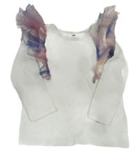 Bílé triko s tylovými volánky H&M