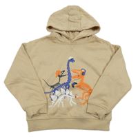 Písková mikina s kostrami dinosaurů a kapucí Primark