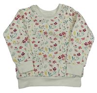 Smetanová květovaná mikina Primark