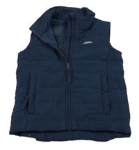 Tmavomodrá šusťáková zateplená funkční vesta Trespass