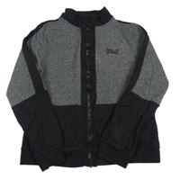 Černo-tmavošedá propínací mikina Everlast