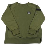 Khaki mikina s nášivkou Primark