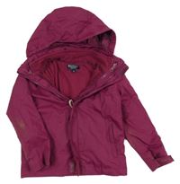 3v1 - Vínová šusťáková funkční celoroční bunda s kapucí Mountain Warehouse