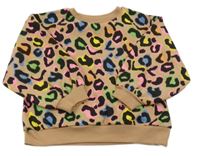 Hnědo-černo-barevná vzorovaná mikina Next