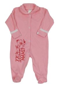 Růžový overal s miminem