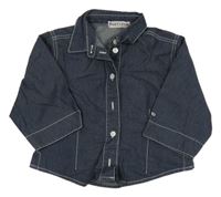 Tmavomodrá crop halenka