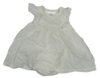 Smetanové šaty s madeirou a všitým body H&M