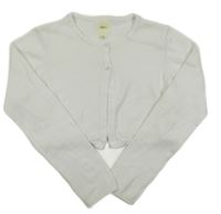 Bílé svetrové propínací bolerko Sfera