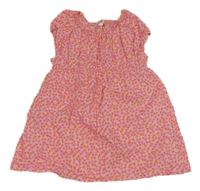 Růžové květované lehké šaty H&M