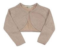 Starorůžové třpytivé propínací svetrové bolerko H&M