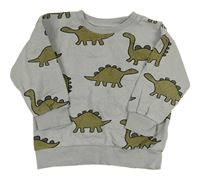 Šedá mikina s dinosaury Next