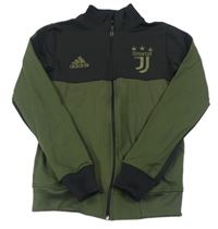 Černo-khaki sportovní propínací mikina - Juventus - Adidas