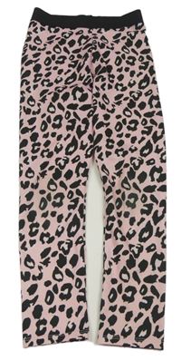 Růžovo-černé sportovní leopardí legíny Matalan