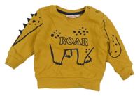 Okrová mikina s nápisem a ostny Liegelind