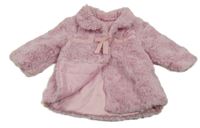 Růžový kožešinový podšitý kabátek 