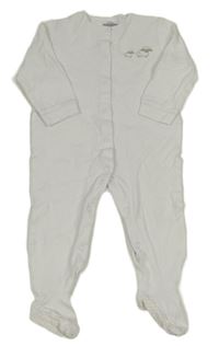 Bílý overal s ovečkami 