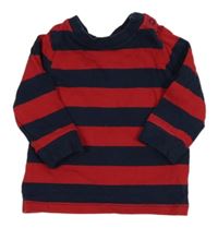 Červeno-tmavomodré pruhované triko George