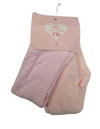 Nové - Světlerůžové silonky se srdíčky Mothercare